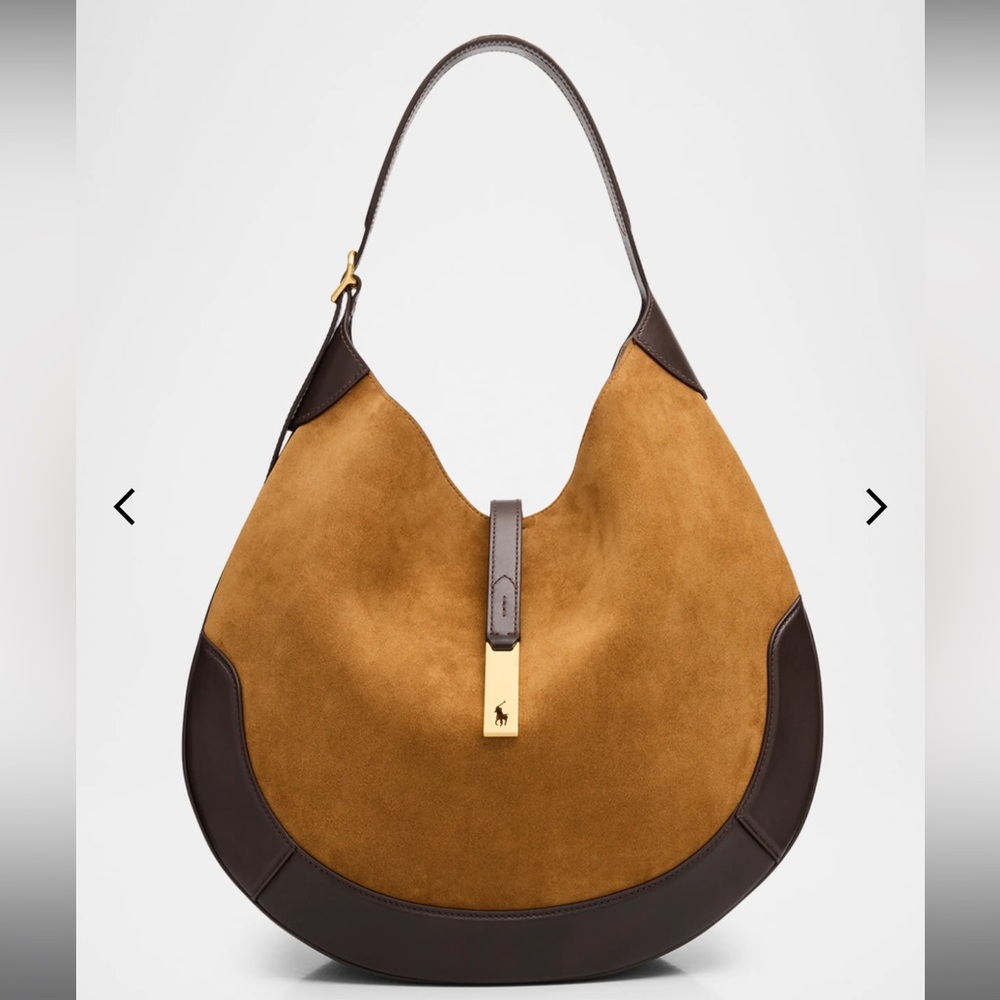 Polo ID Suede Large Shoulder Bag